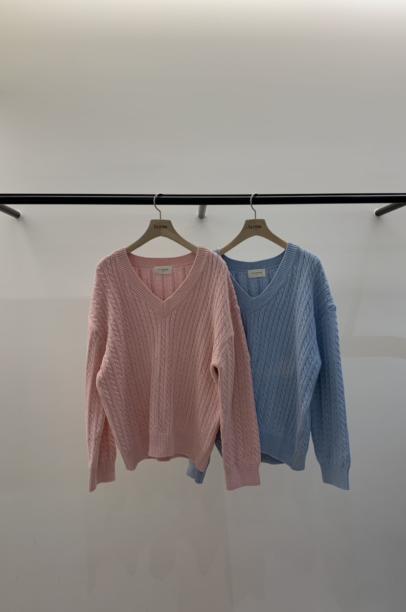 LA CREME韓國代購女裝新品26春夏推薦人氣職業熱賣針織衫LA CREME針織衫圖色2左二色