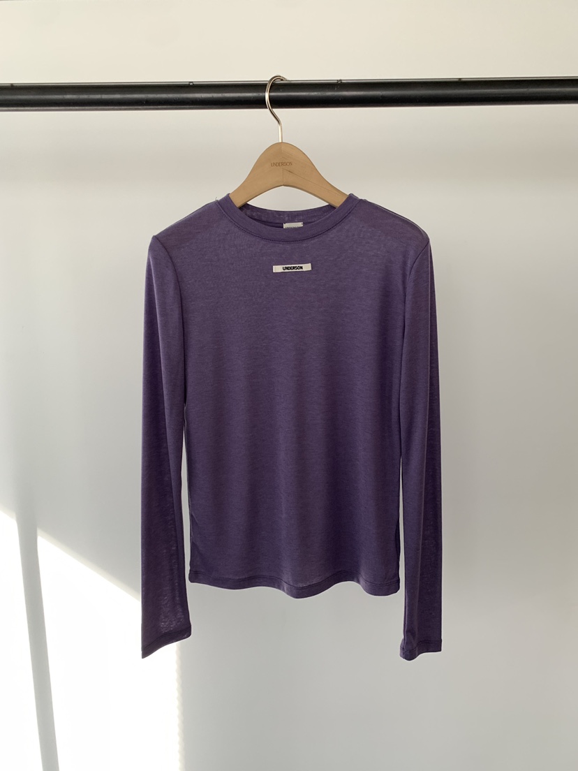 UNDERSON東大門直郵女裝新品26春夏人氣時尚長袖T恤天絲羊毛UNDERSON長袖T恤圖色2