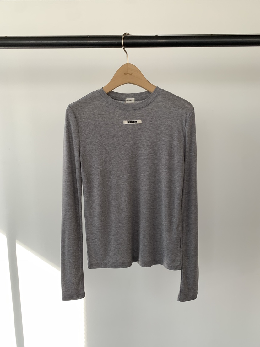 UNDERSON東大門直郵女裝新品26春夏人氣時尚長袖T恤天絲羊毛UNDERSON長袖T恤圖色3