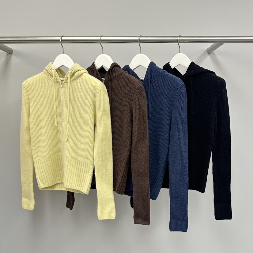 WATER/RIVER韓國代購女士新品時尚真品職業26春夏針織衫拉鏈WATER/RIVER針織衫