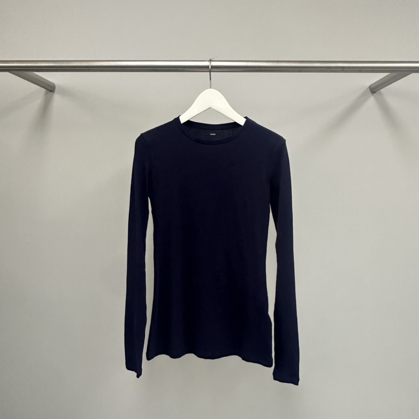 WATER/RIVER韓國直郵女裝新品真品人氣推薦熱賣長袖T恤透視WATER/RIVER長袖T恤圖色4深藍色