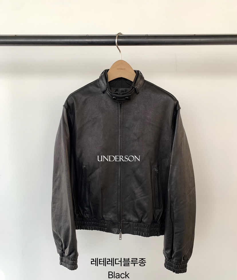 UNDERSON東大門代購女裝新品26春夏職業休閑推薦皮衣皮革UNDERSON皮衣圖色1