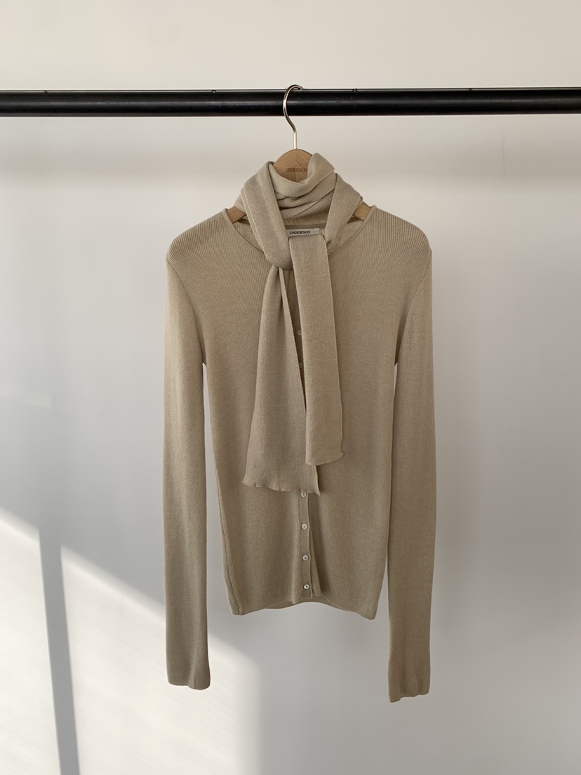 UNDERSON東大門代購女士新款真品職業熱賣時尚針織衫圍巾UNDERSON針織衫圖色2