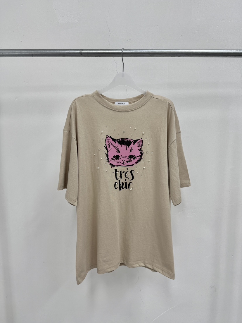 MOSMOS東大門實拍女裝新品推薦熱賣休閑時尚人氣26春夏T恤MOSMOST恤圖色1