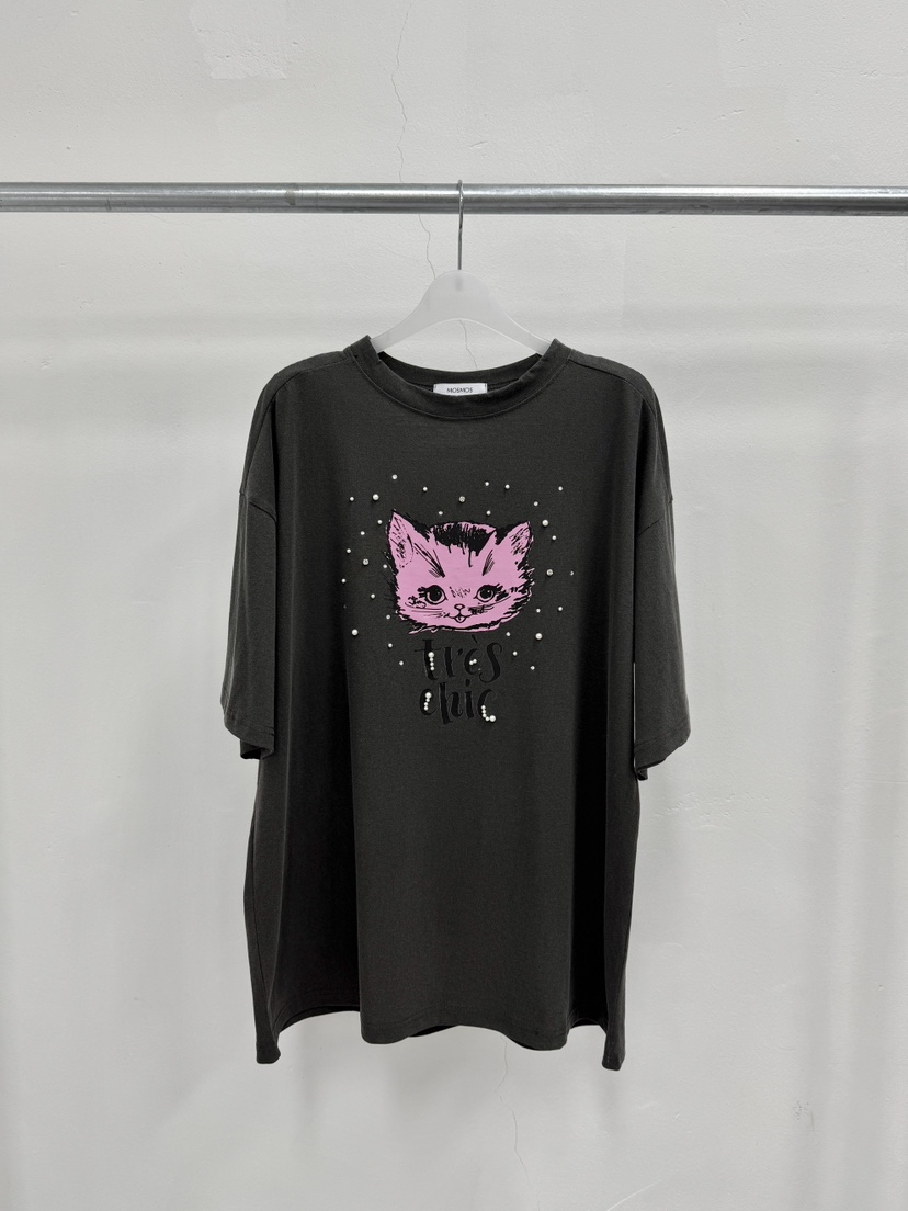 MOSMOS東大門實拍女裝新品推薦熱賣休閑時尚人氣26春夏T恤MOSMOST恤圖色2