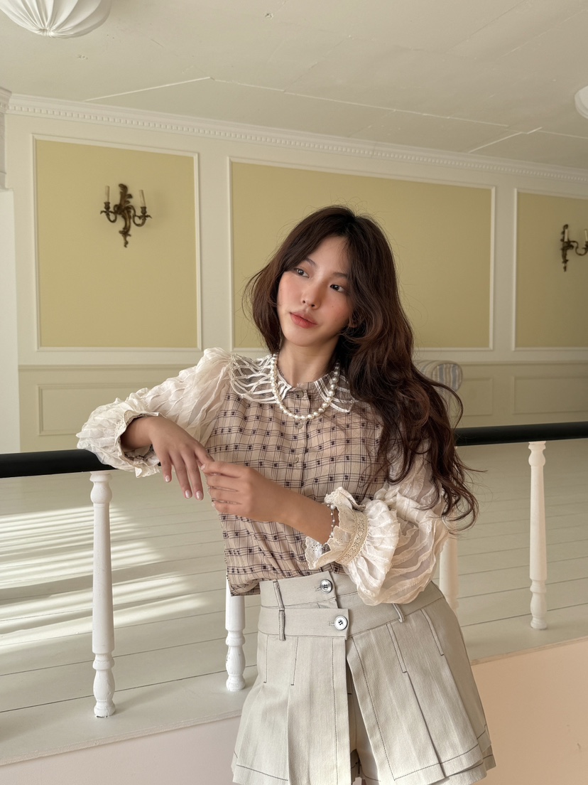 MOSMOS韓國代購女士新品推薦人氣職業時尚真品襯衫蕾絲衫MOSMOS襯衫/蕾絲衫