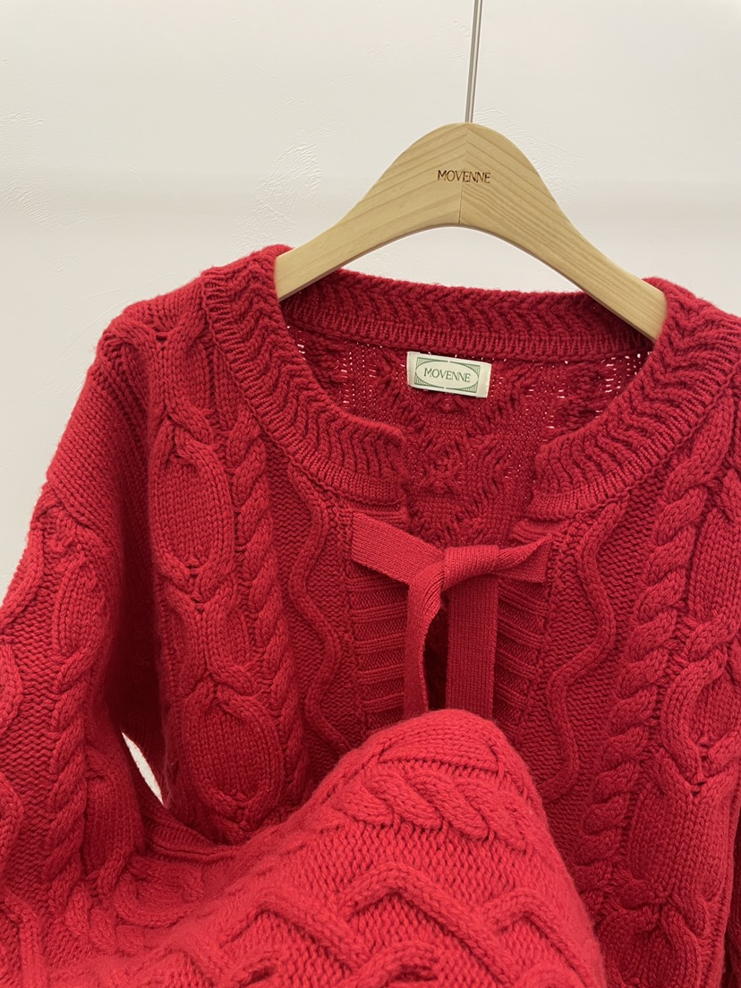 MOVENNE東大門實拍女士新款休閑推薦26春夏時尚針織衫羊毛MOVENNE針織衫