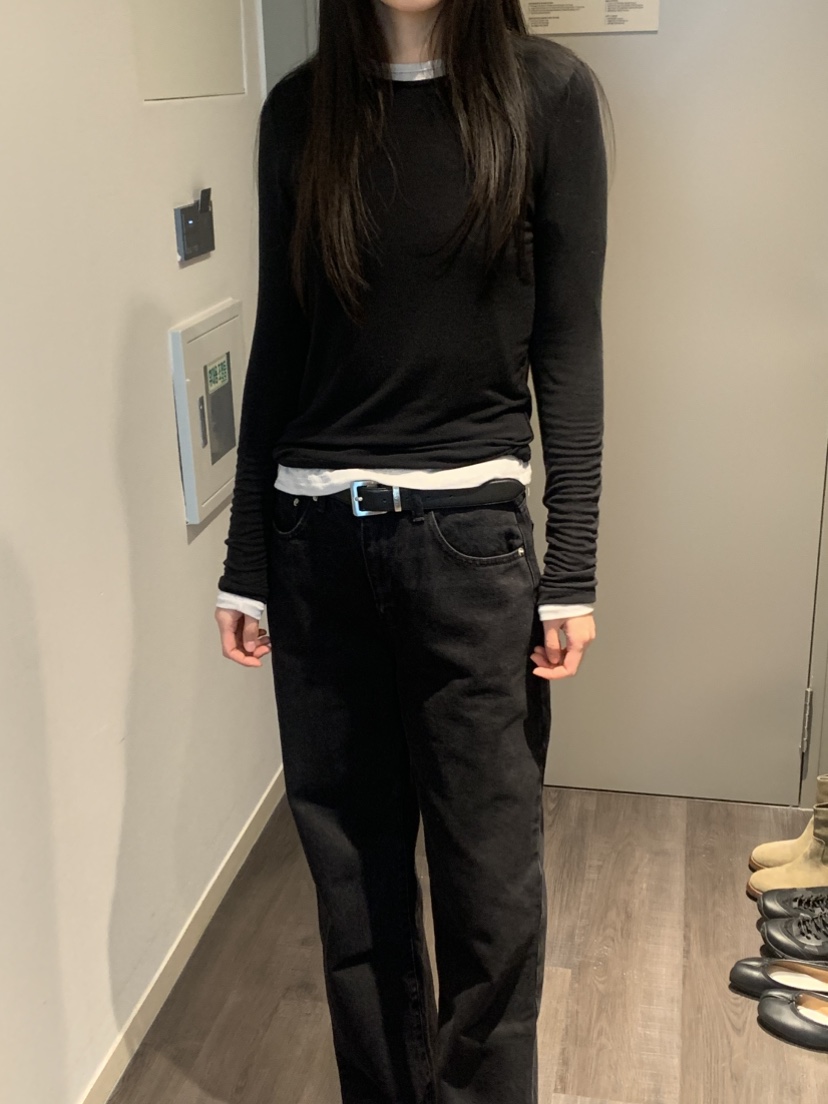 NOUVEAU東大門直郵女士新款時尚真品人氣職業長袖T恤細羊毛NOUVEAU長袖T恤