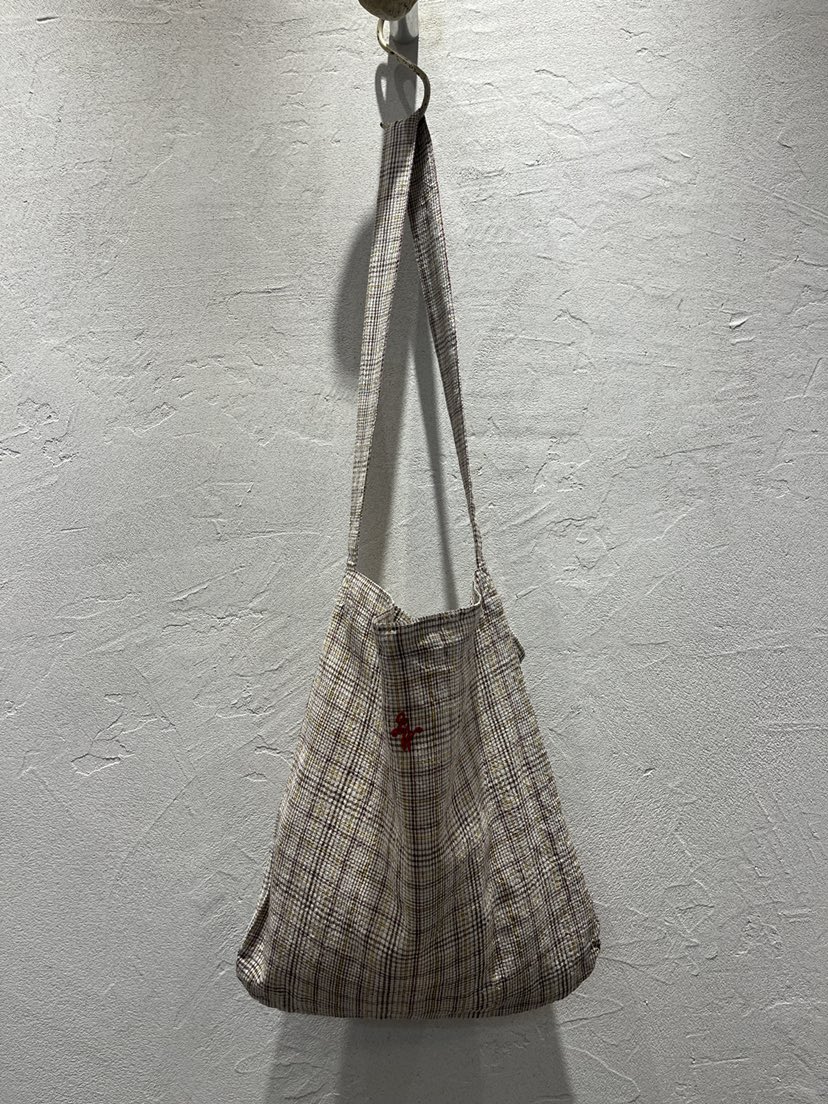 AT NOTE東大門代購女士新款人氣單肩斜跨包刺繡格紋亞麻AT NOTE單肩/斜跨包圖色1