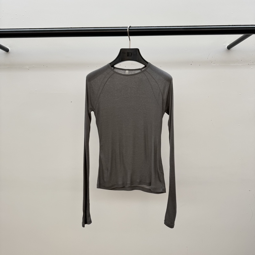 ID東大門直郵女裝新品職業人氣休閑時尚熱賣推薦長袖T恤插肩ID長袖T恤圖色4灰色