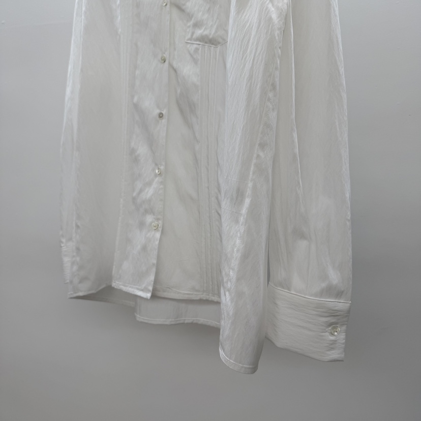 ID東大門代購女裝新款26春夏時尚真品推薦襯衫蕾絲衫褶裥ID襯衫/蕾絲衫