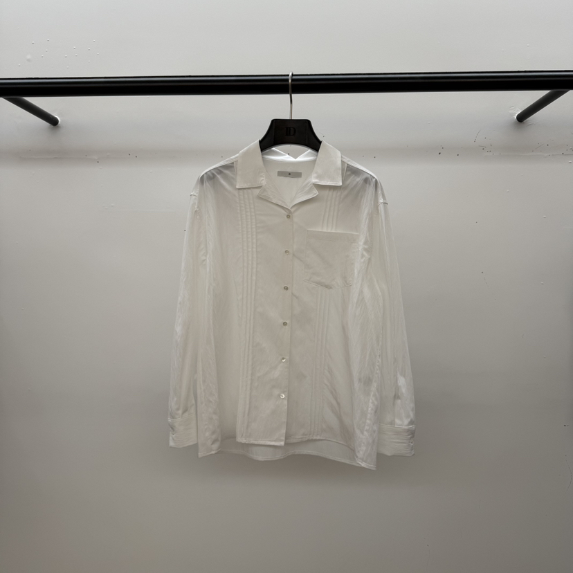 ID東大門代購女裝新款26春夏時尚真品推薦襯衫蕾絲衫褶裥ID襯衫/蕾絲衫圖色1