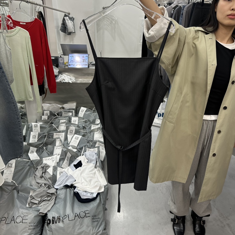 PAVEL東大門直郵女士新品26春夏時尚休閑吊帶背心不含內搭PAVEL吊帶/背心圖色2黑色