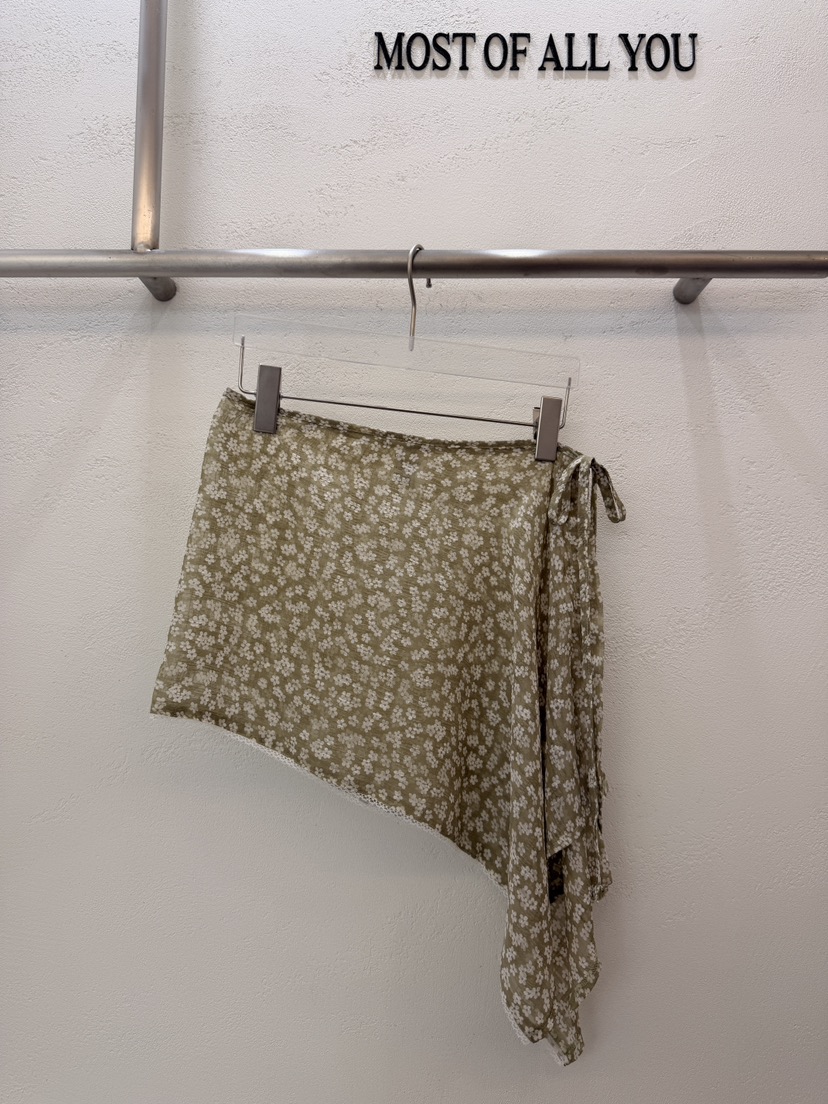 MOST OF ALL U韓國代購女裝新款推薦休閑短裙花朵蕾絲MOST OF ALL U短裙圖色1