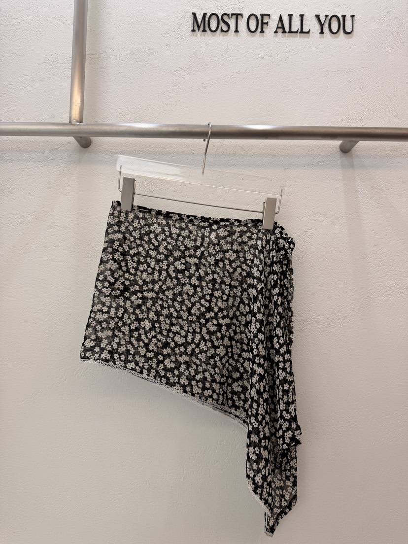 MOST OF ALL U韓國代購女裝新款推薦休閑短裙花朵蕾絲MOST OF ALL U短裙圖色3黑色
