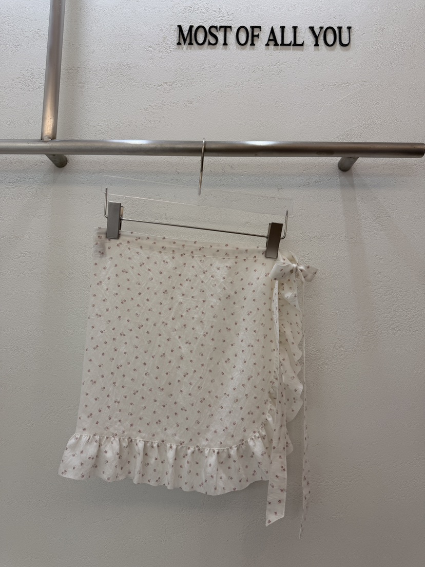 MOST OF ALL U韓國代購女裝新款真品人氣26春夏職業短裙MOST OF ALL U短裙圖色2粉色花