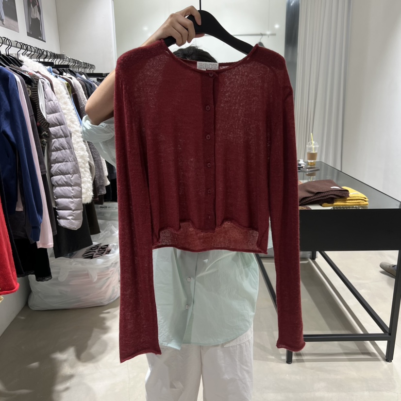 BROT東大門實拍女裝新品26春季休閑熱賣針織衫羊駝毛開衫BROT針織衫圖色4