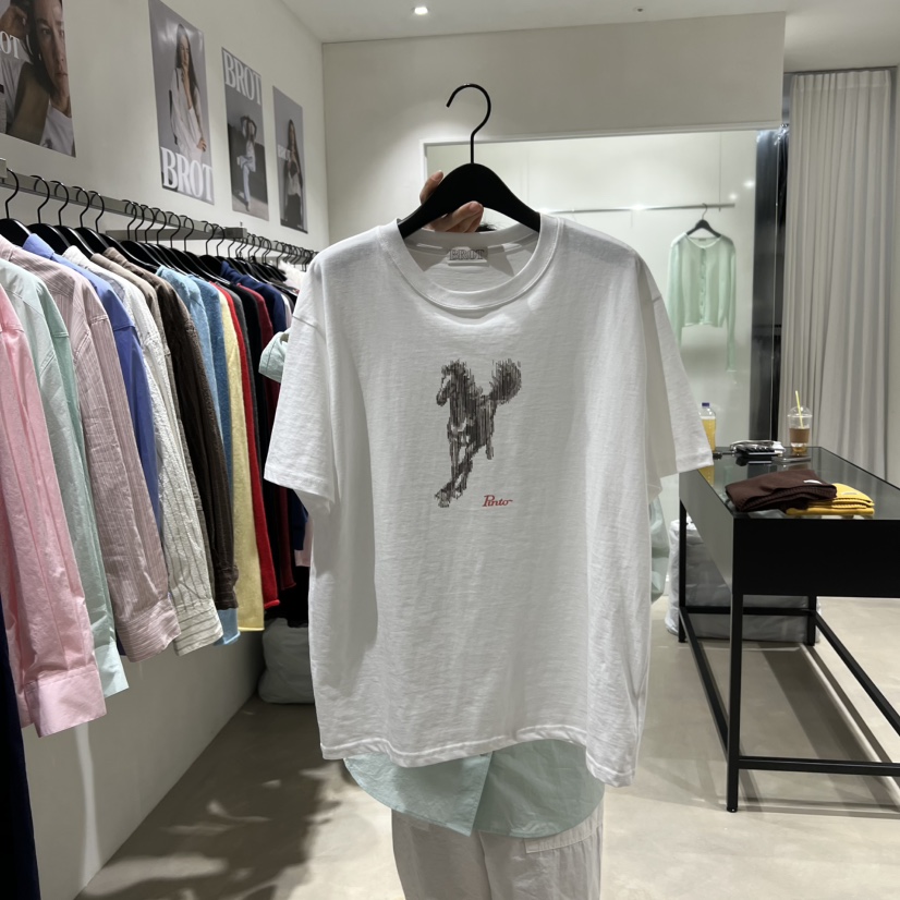 BROT韓國代購女裝新款推薦職業時尚熱賣26春季人氣休閑T恤BROTT恤圖色1