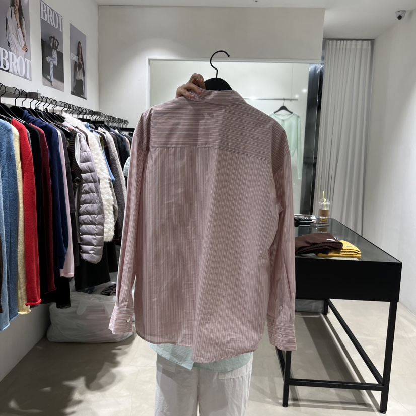 BROT東大門直郵女士新品時尚休閑推薦熱賣襯衫蕾絲衫條紋BROT襯衫/蕾絲衫