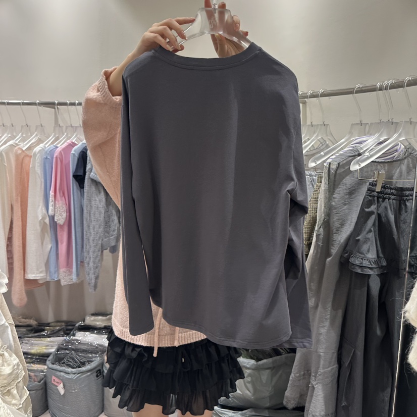 MIMME/LOOKK韓國代購女士新款推薦26春季時尚人氣長袖T恤MIMME/LOOKK長袖T恤