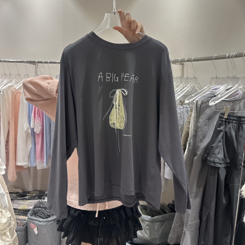 MIMME/LOOKK韓國代購女士新款推薦26春季時尚人氣長袖T恤MIMME/LOOKK長袖T恤圖色2