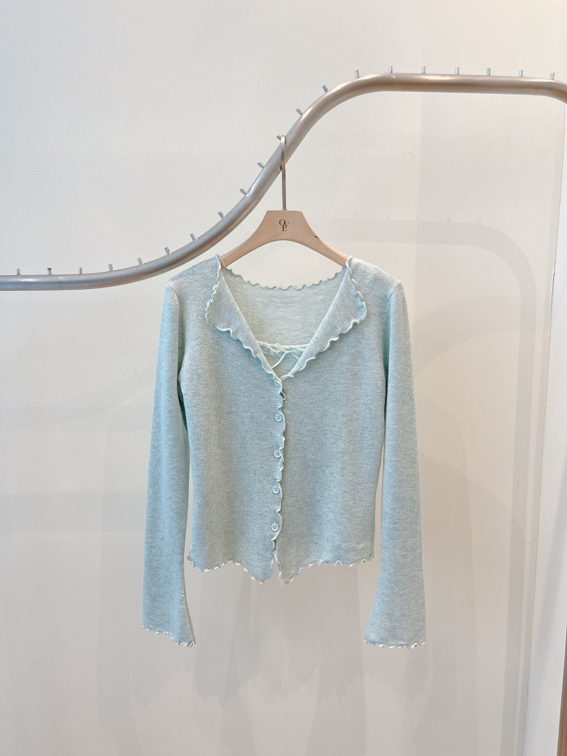 OVE東大門實拍女裝新品休閑熱賣人氣推薦針織衫羊毛衫假兩件OVE針織衫圖色4