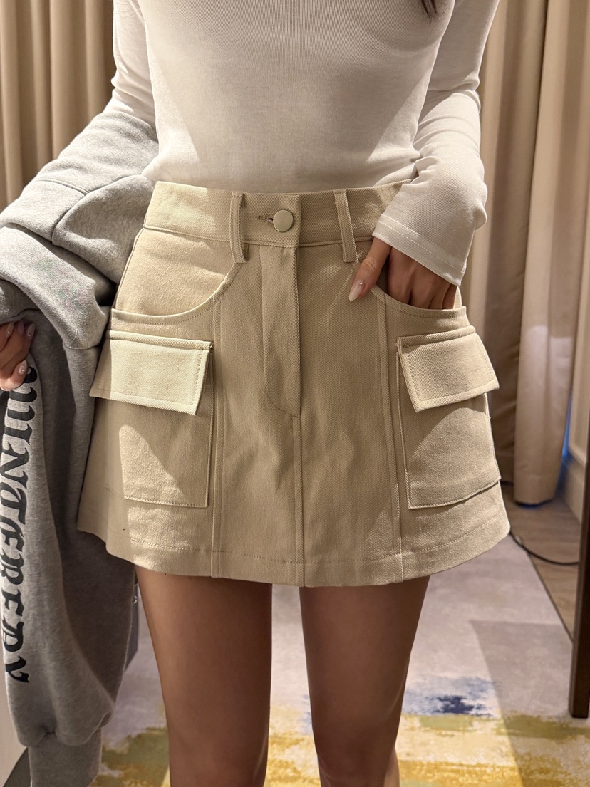 CLOTH韓國直郵女裝新品休閑時尚26春季推薦職業裙褲斜紋布CLOTH裙褲圖色1