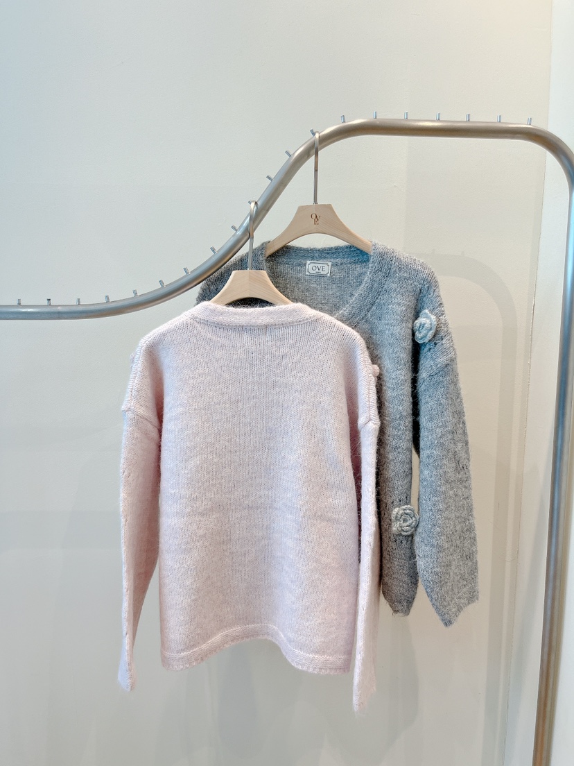 OVE東大門直郵女士新款熱賣時尚休閑人氣推薦職業針織衫開衫OVE針織衫