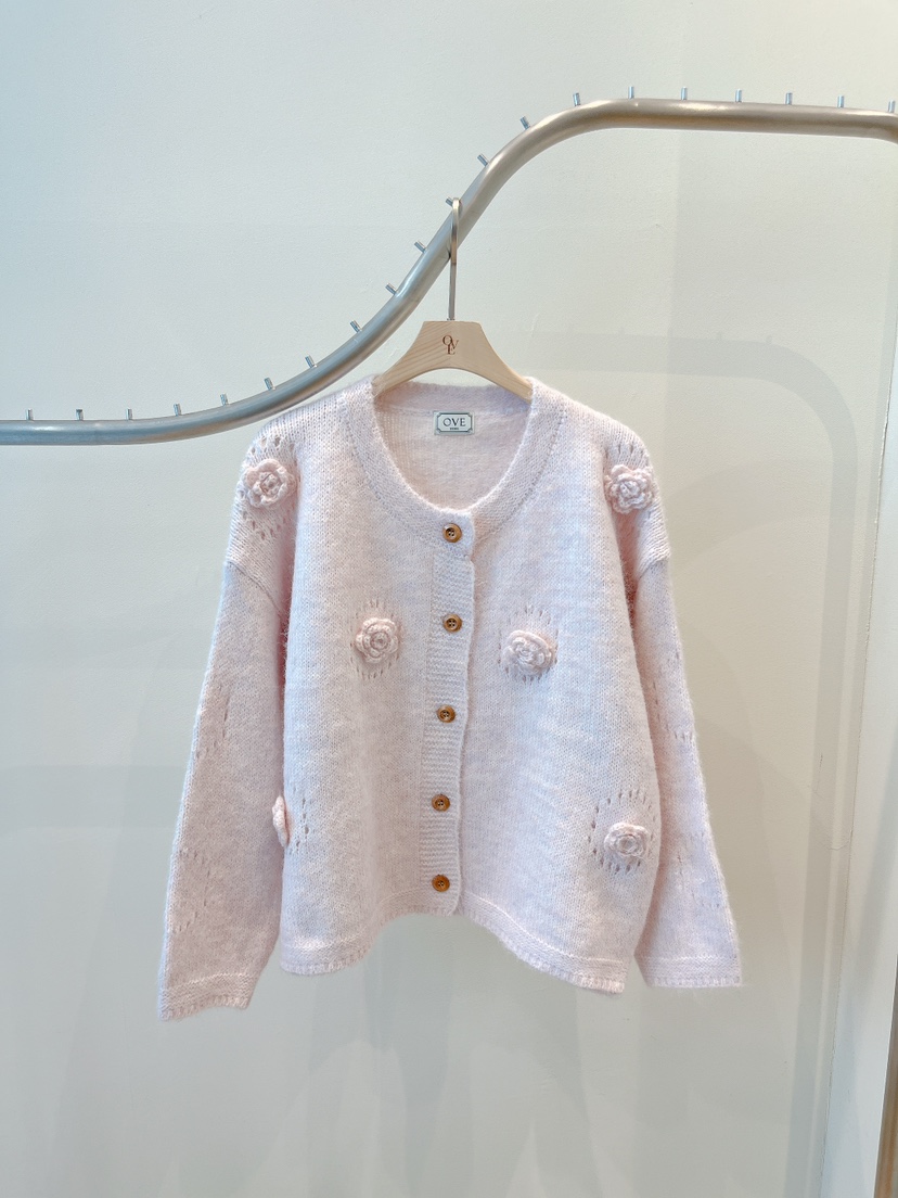 OVE東大門直郵女士新款熱賣時尚休閑人氣推薦職業針織衫開衫OVE針織衫圖色1