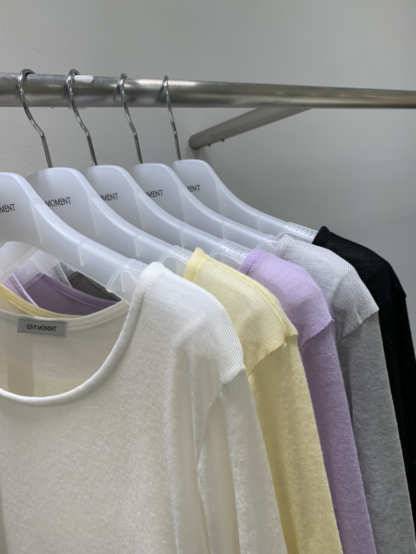 LOVE MOMENT東大門代購女士新款26春季時尚人氣職業長袖T恤LOVE MOMENT長袖T恤