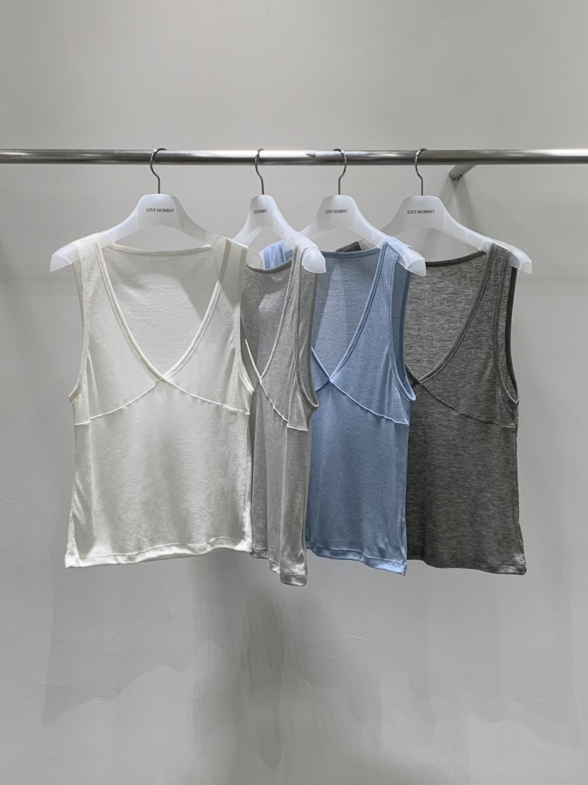 LOVE MOMENT東大門實拍女士新品職業推薦人氣休閑吊帶背心LOVE MOMENT吊帶/背心