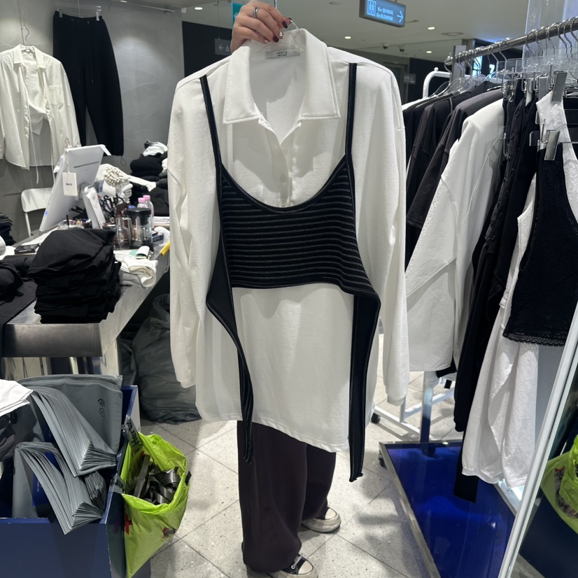 HERTZ-P東大門直郵女士新品26春季時尚職業長袖T恤假兩件HERTZ-P長袖T恤圖色1