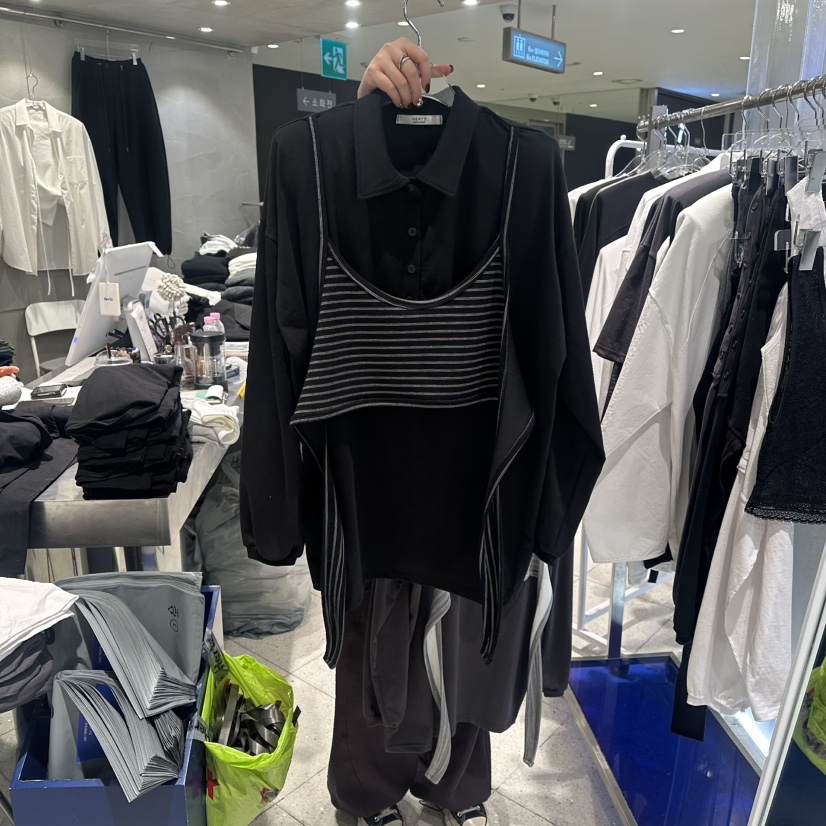 HERTZ-P東大門直郵女士新品26春季時尚職業長袖T恤假兩件HERTZ-P長袖T恤圖色3