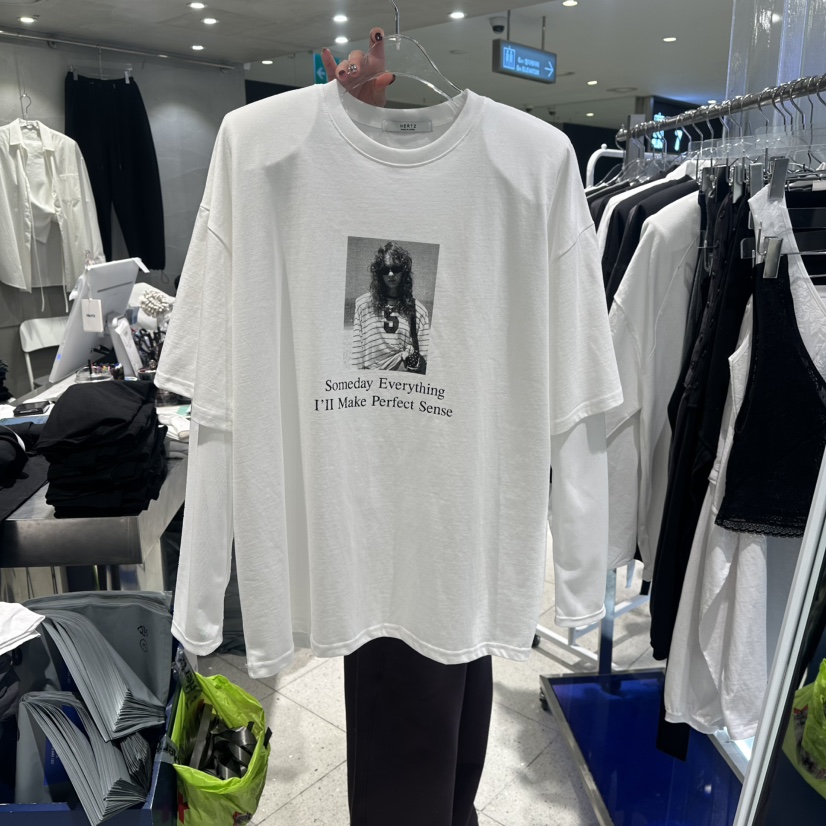 HERTZ-P韓國代購女裝新款推薦職業熱賣休閑26春季長袖T恤HERTZ-P長袖T恤圖色1