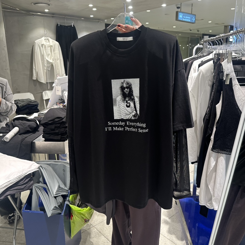HERTZ-P韓國代購女裝新款推薦職業熱賣休閑26春季長袖T恤HERTZ-P長袖T恤圖色3黑色