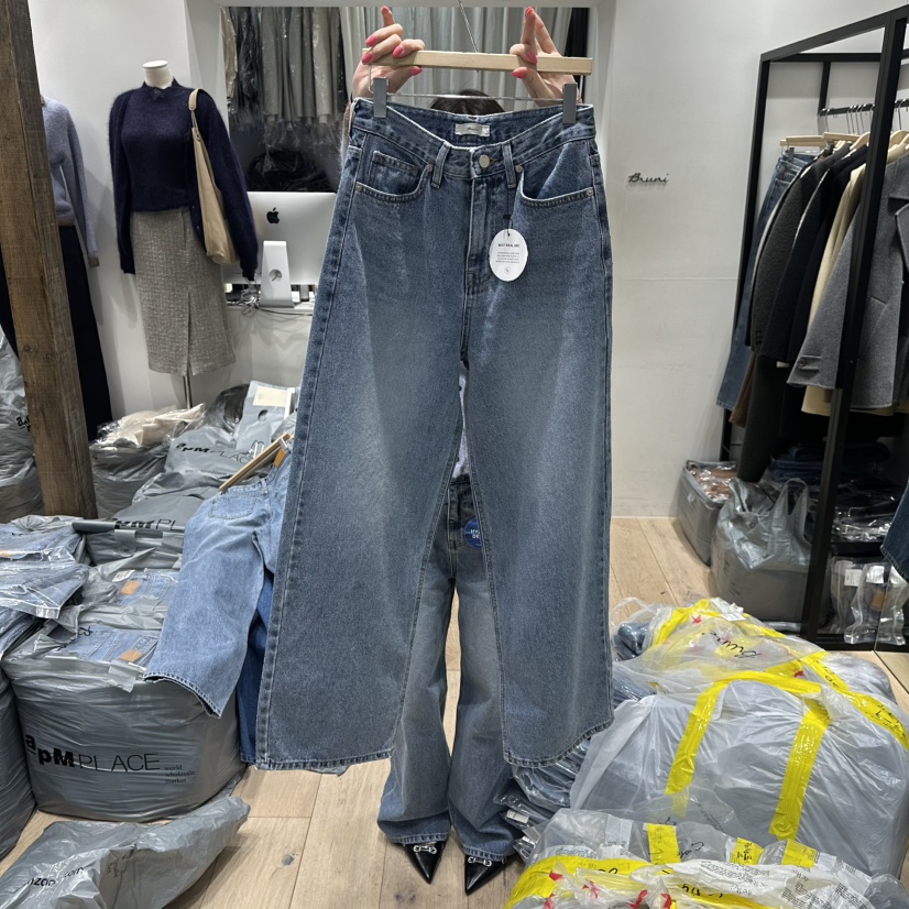 BRUNI/RICOTTA韓國代購女士新款26春夏熱賣休閑推薦牛仔褲BRUNI/RICOTTA牛仔褲圖色1