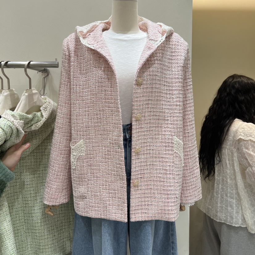 BY FLOW韓國代購女士新款職業人氣休閑時尚熱賣夾克粗花呢BY FLOW夾克圖色1