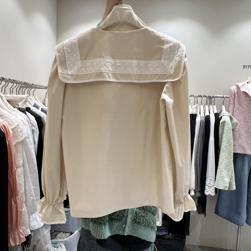 BY FLOW東大門代購女士新款26春夏熱賣時尚襯衫蕾絲衫拉絲BY FLOW襯衫/蕾絲衫