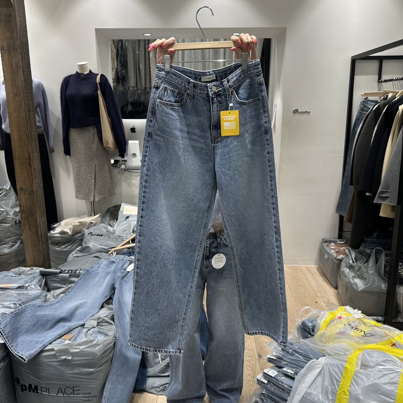 BRUNI/RICOTTA東大門代購女士新品職業熱賣26春夏牛仔褲BRUNI/RICOTTA牛仔褲圖色1