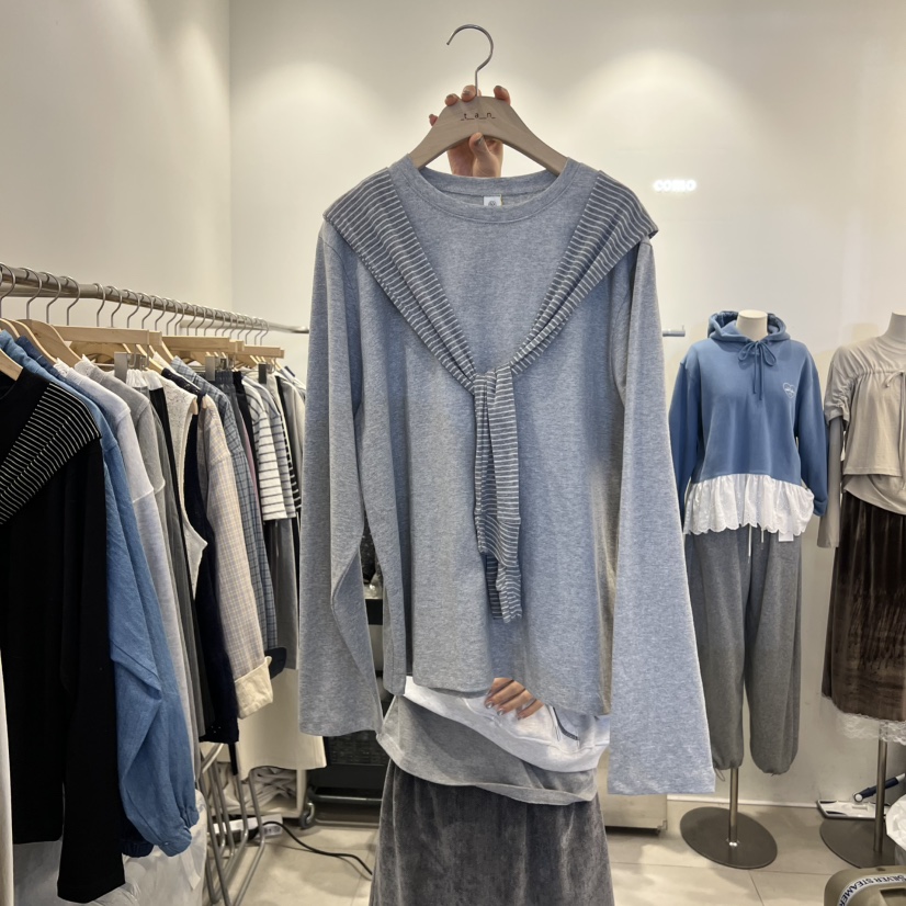 TAN&amp;COMO韓國直郵女裝新款休閑時尚26春夏真品長袖T恤tan-COMO長袖T恤圖色2