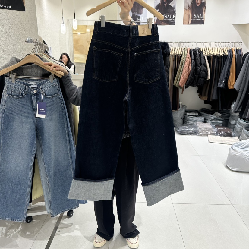 BLUEI-D/N SHARP韓國代購女士新品人氣職業休閑牛仔褲Blue i-d/N SHARP牛仔褲