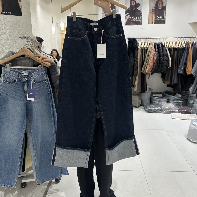 BLUEI-D/N SHARP韓國代購女士新品人氣職業休閑牛仔褲Blue i-d/N SHARP牛仔褲圖色1