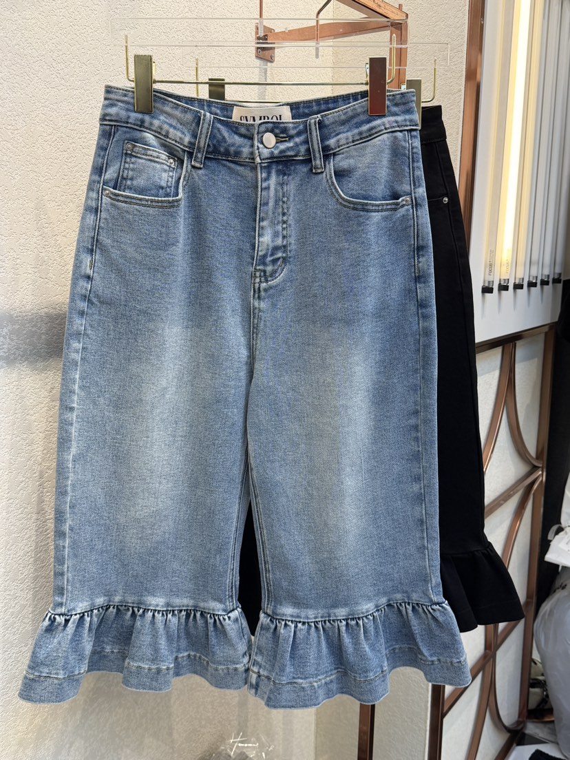 SYMBOL東大門代購女士新款休閑推薦26春夏職業人氣短褲褶皺SYMBOL短褲圖色1