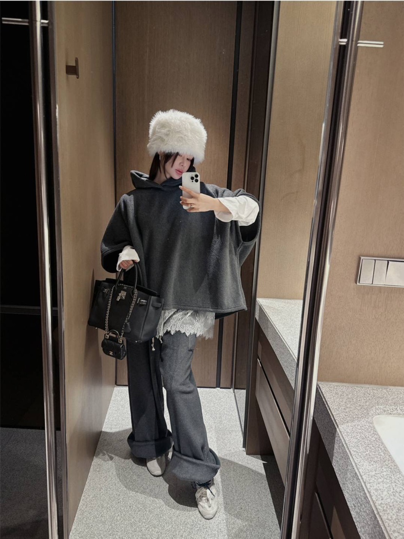 VENDER東大門直郵女裝新款職業休閑熱賣衛衣連帽衫斗篷抓絨VENDER衛衣