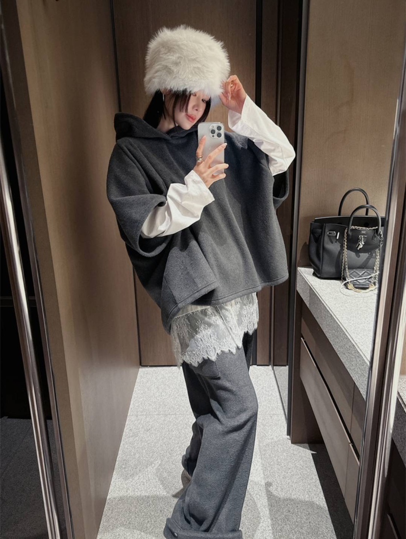 VENDER東大門直郵女裝新款職業休閑熱賣衛衣連帽衫斗篷抓絨VENDER衛衣