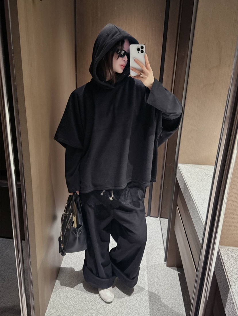 VENDER東大門直郵女裝新款職業休閑熱賣衛衣連帽衫斗篷抓絨VENDER衛衣