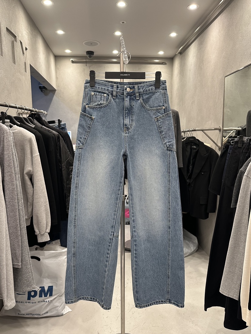 CELEBRITY-A韓國直郵女裝新品26春夏時尚熱賣人氣牛仔褲CELEBRITY-A牛仔褲圖色1