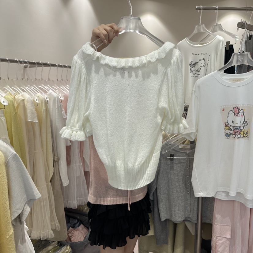 MIMME/LOOKK東大門實拍女士新款推薦休閑職業針織衫荷葉邊MIMME/LOOKK針織衫