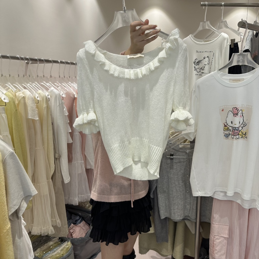 MIMME/LOOKK東大門實拍女士新款推薦休閑職業針織衫荷葉邊MIMME/LOOKK針織衫圖色2