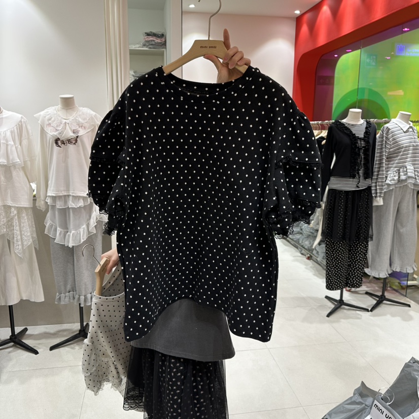 MINI UNNI韓國代購女裝新款人氣26春夏熱賣真品職業休閑T恤MINI UNNIT恤圖色2